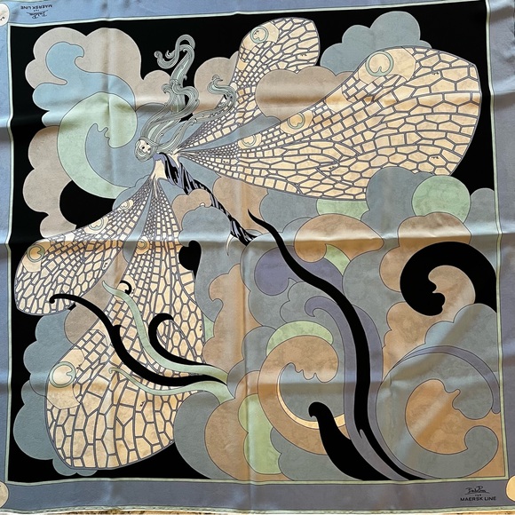 1970’s Emilio Pucci Libellula for Maersk Line Scarf